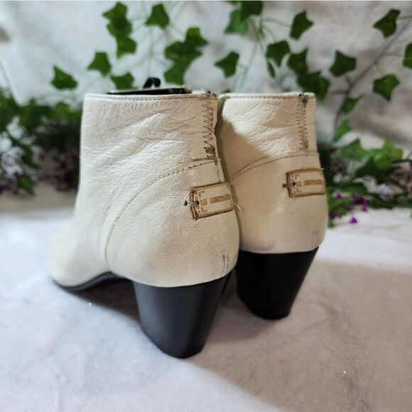 Le Ruemarcel White Leather Ankle Boots Hand made made in Italy 38 - Picture 8 of 13